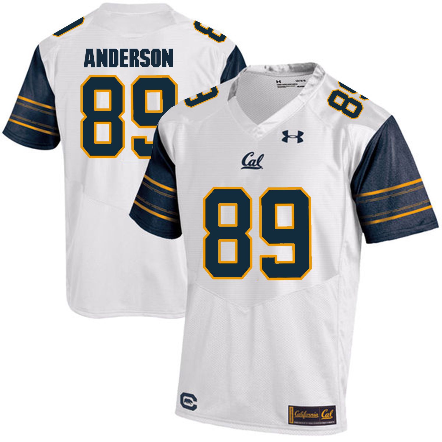 Men California Golden Bears #89 Stephen Anderson White Customized NCAA Jerseys1